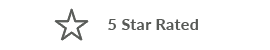 5 Star Rated logo and text Grey