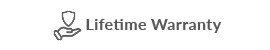 Lifetime Warranty logo and text Grey