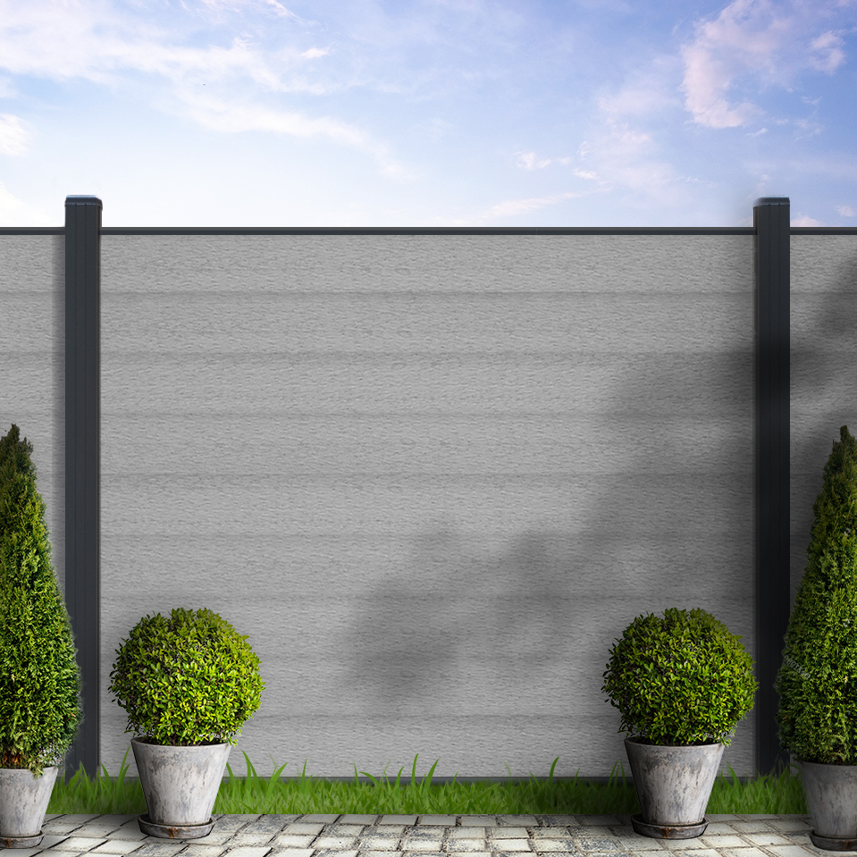 Pebble Grey Sanded Composite Fencing Kit