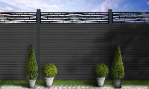 Slate Grey Slatted Japanese Garden BLK