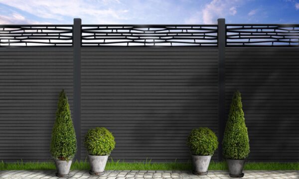 Slate Grey Slatted Japanese Garden BLK